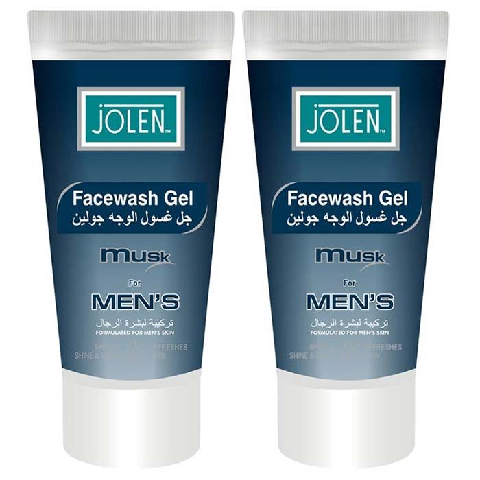 Buy Jolen Musk Face Wash (Twin Pack) For Men (300 ml) - Purplle