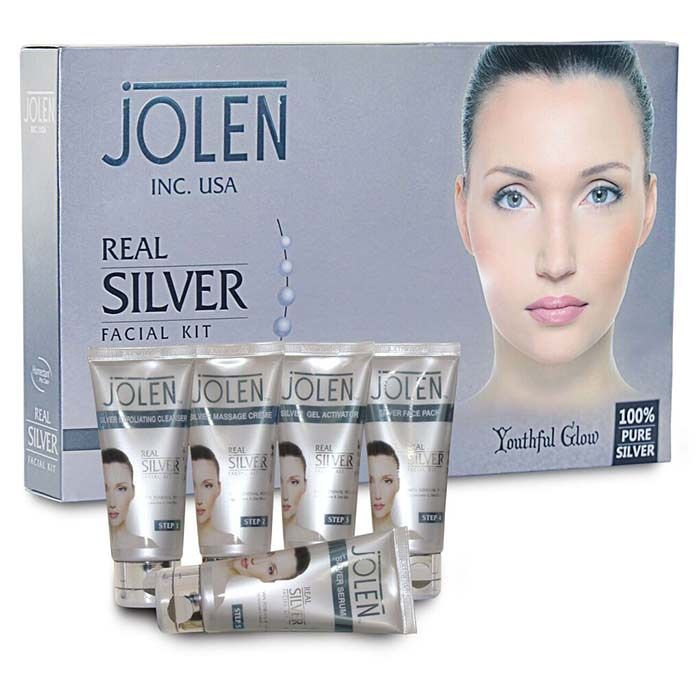 Buy Jolen Real Silver Facial Kit - (Tube) (250 g) - Purplle