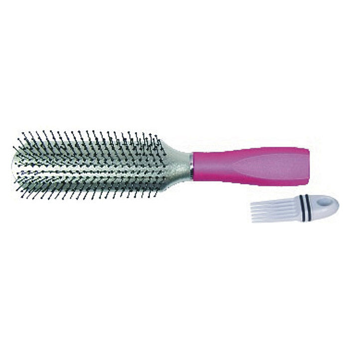 Buy Babila Flat Hair Brush( Two-In-One) With Cleaning Comb Hbv122 - Purplle