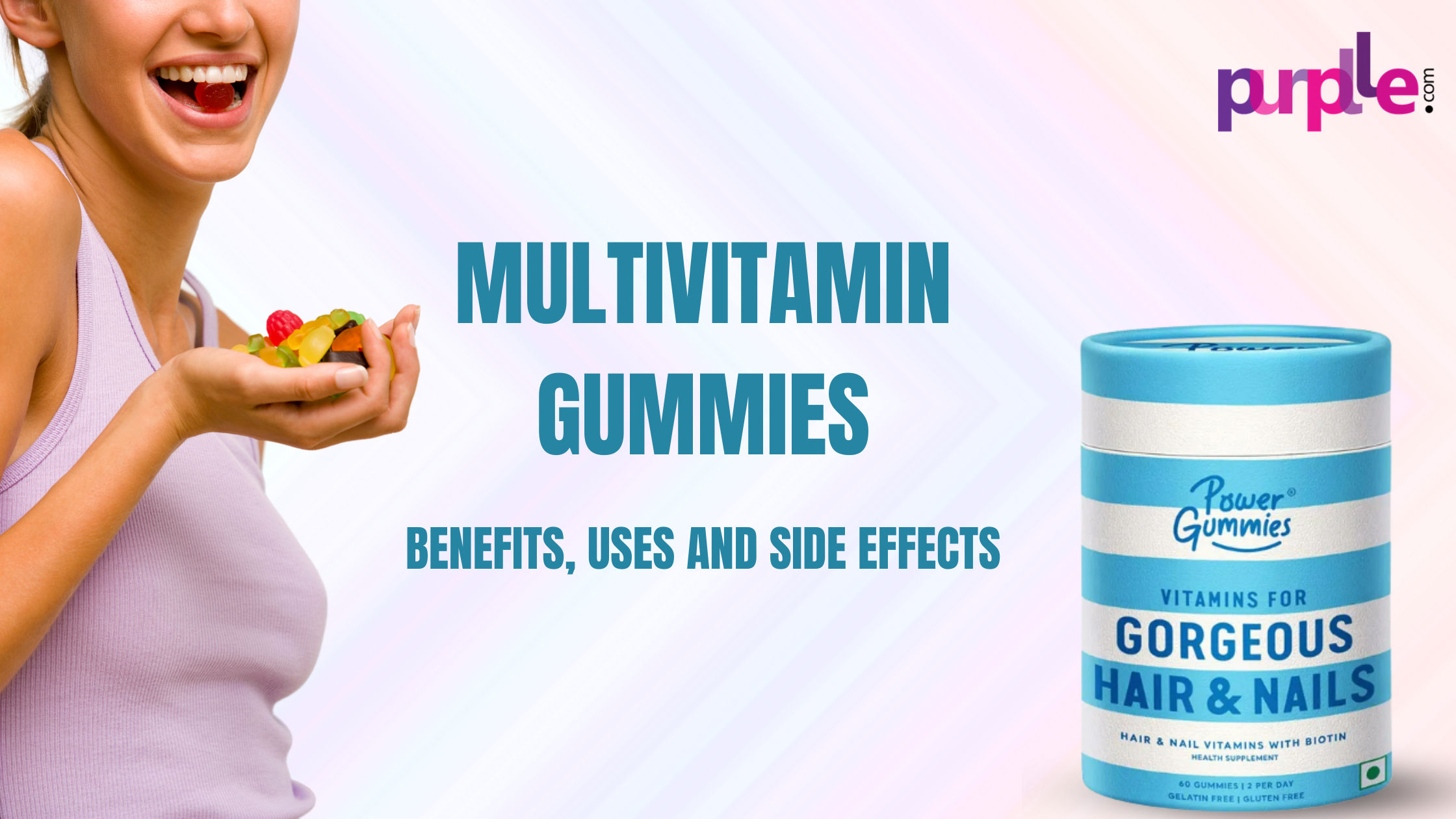 Power Gummies Combo Pack of Vitamins for Gorgeous Hair  Nails 60 Each   Gummies for Blessful Sleep 10 Each Buy combo pack of 2 boxes at best  price in India  1mg