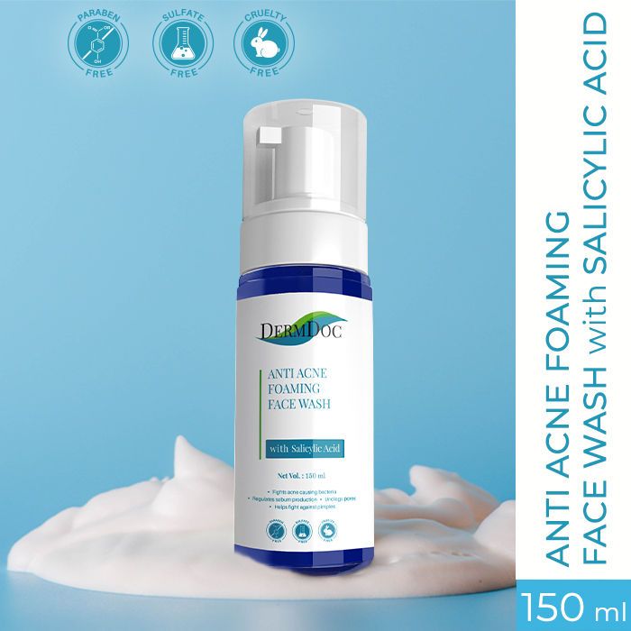 DermDoc Salicylic Acid Anti Acne Foaming Face Wash (150 ml)