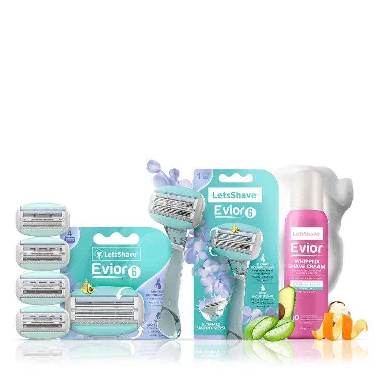 LetsShave Evior 6 Body Razor Kit for Womens
