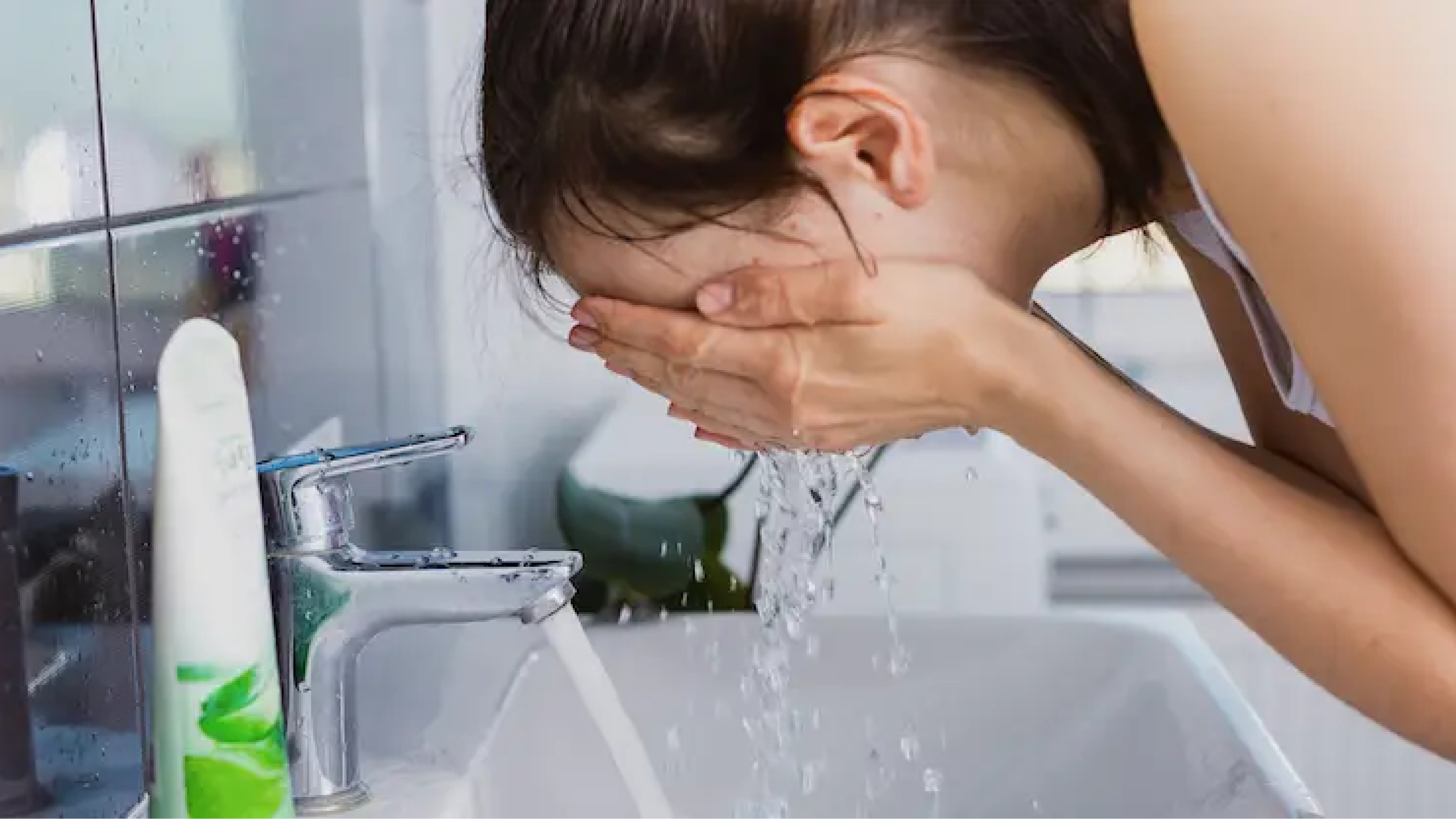 Washing face for acne