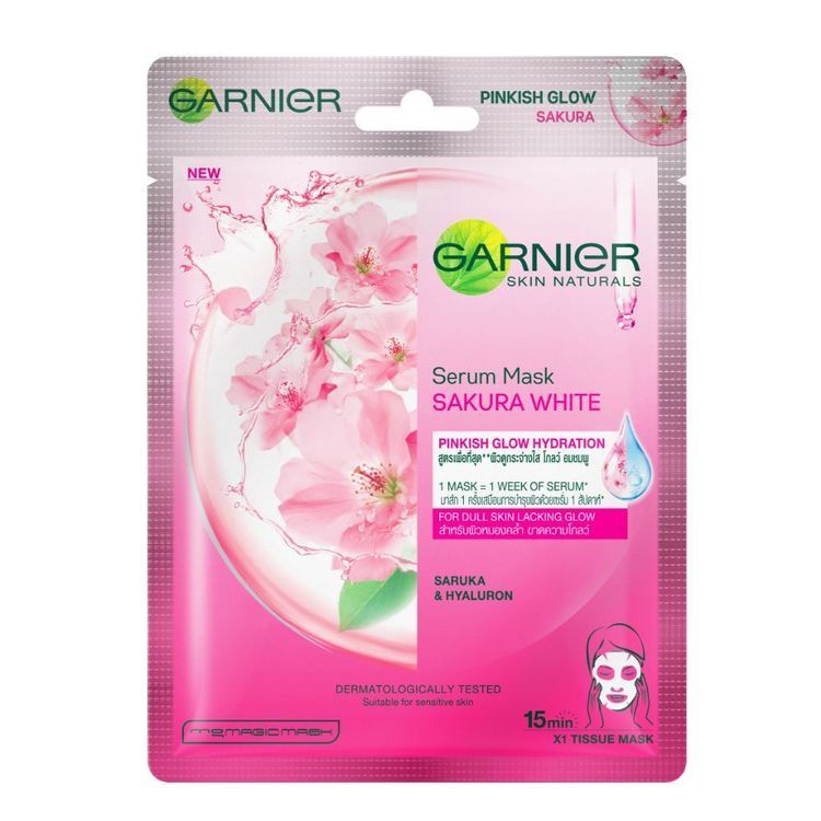 Garnier Skin Naturals Sakura White Serum Sheet Mask (Pink) (28 g)