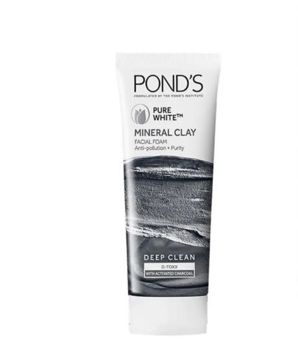 POND'S Pure Detox Mineral Clay Facial Foam For Oil Free Instant Glow (90 g)