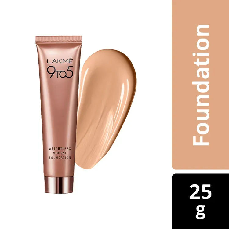 Lakme 9 To 5 Weightless Mousse Foundation - Nude Brown (25 g)
