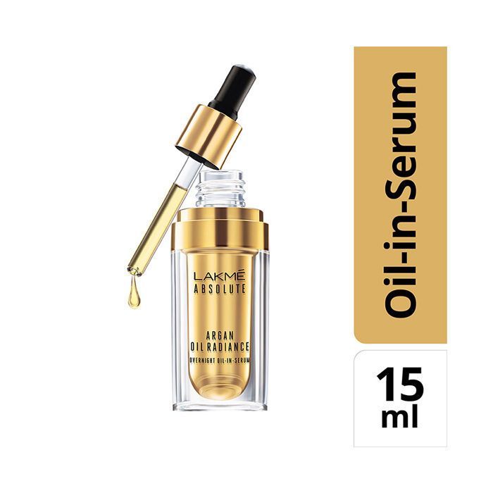 Lakme Absolute Argan Oil Radiance Overnight Oil-in-Serum (15 ml)
