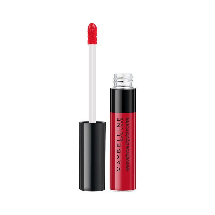 Maybelline New York Sensational Liquid Matte Lipstick 03 Flush It Red, (7g.) - Purplle