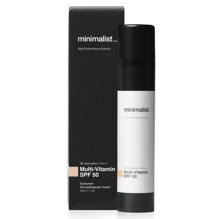 Minimalist SPF 60 Sunscreen With Silymarin + Hyaluironic acid+ Vitamin e, Broad Spectrum, PA++++ (50 g)