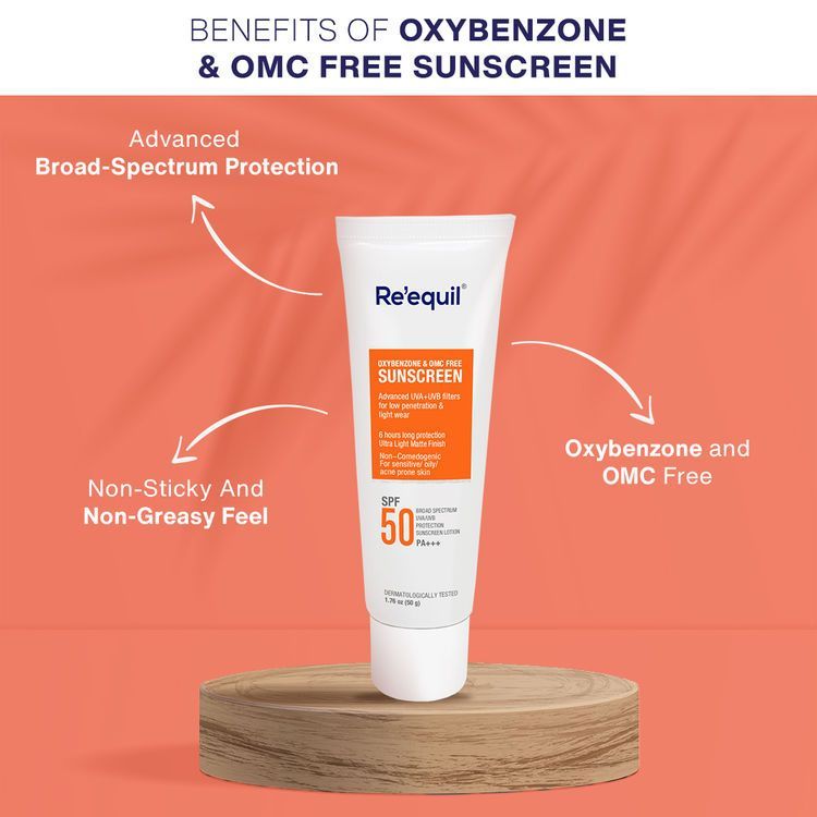 Re-equil oxybenzone free sunscreen Spf 50  (50g)