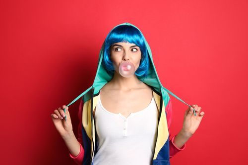 Bubblegum Blue Hair Color