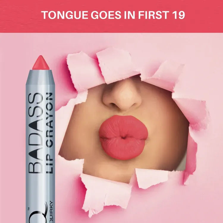 Stay Quirky Badass Lip Crayon, Pink - Tongue Goes in First 19 (2.8g)