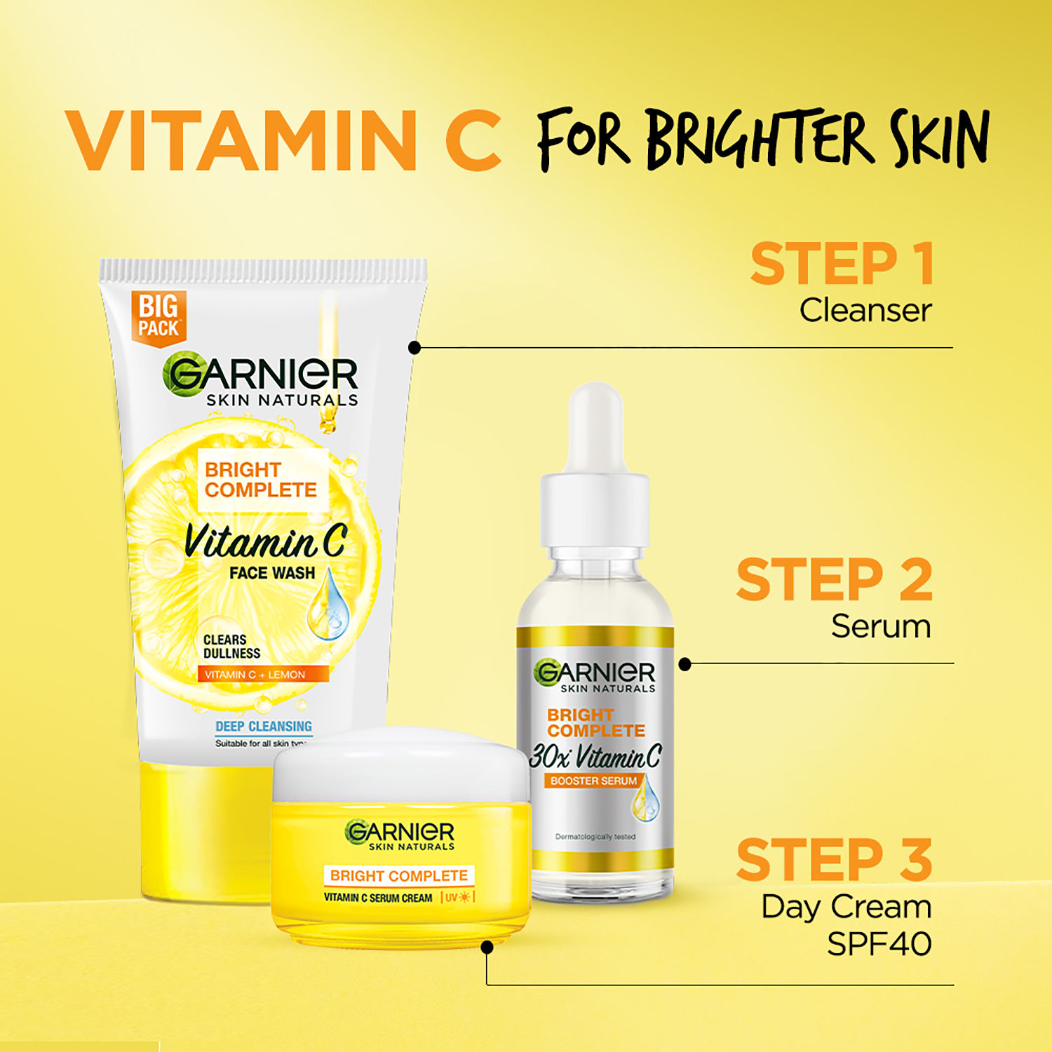 Garnier Bright Complete VITAMIN C Face Serum (50 ml)