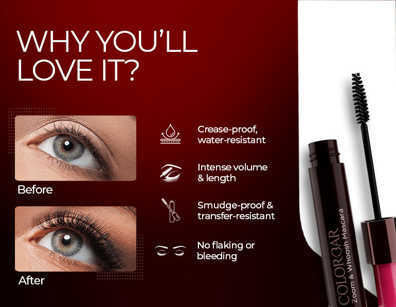 Colorbar Zoom Und Whoosh Mascara In Schwarz – Wimpern-Duo Für Natürlichen Look Oder Volle Dramatik