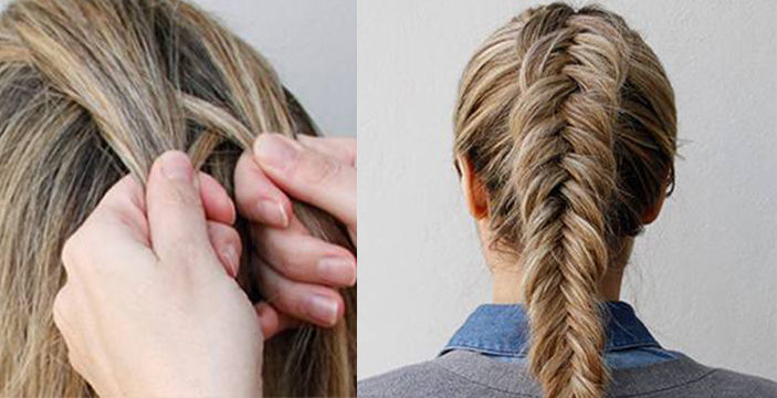 How To Tie An Inverted Fishtail Braid