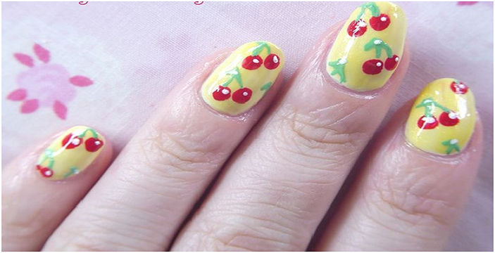 Pretty Cherry Nail Art - Pretty Cherry Nail Art