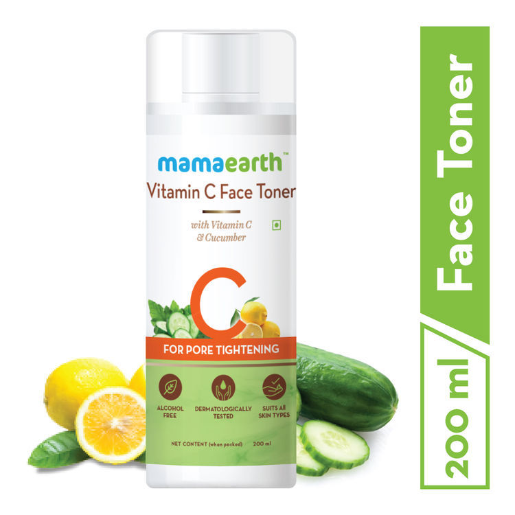 Mamaearth Vitamin C Toner For Face, with Vitamin C & Cucumber for Pore Tightening (200 ml)