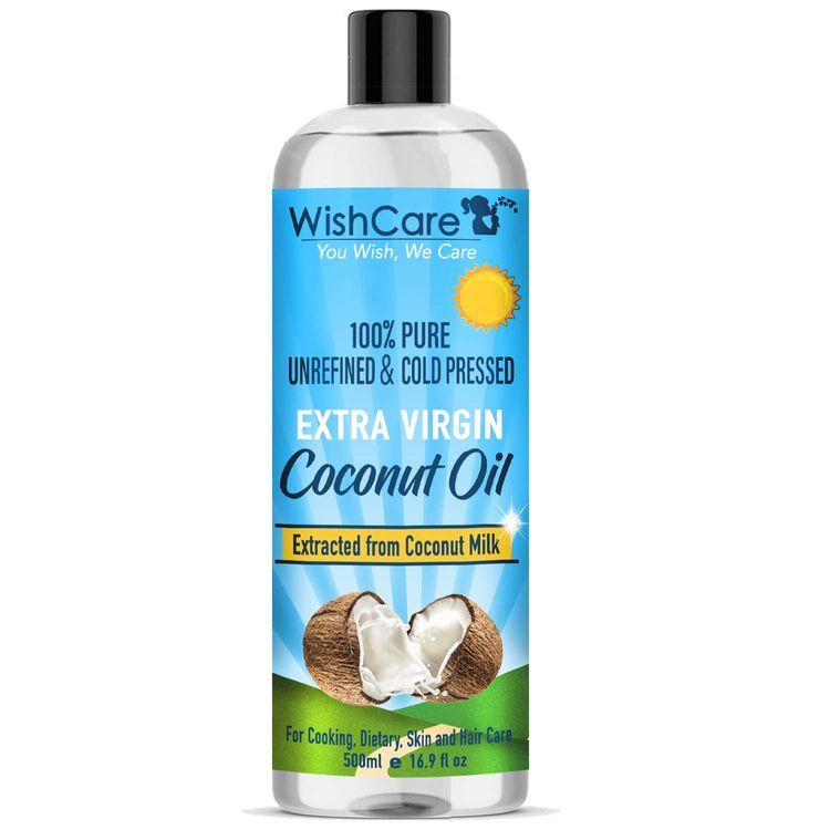 WishCare Premium Cold Pressed Extra-Virgin Coconut Oil (500 ml)
