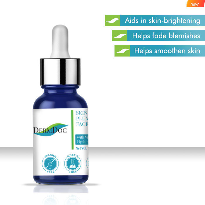 DermDoc Skin Plumping Face Serum with Vitamin C & Hyaluronic Acid (10ml)