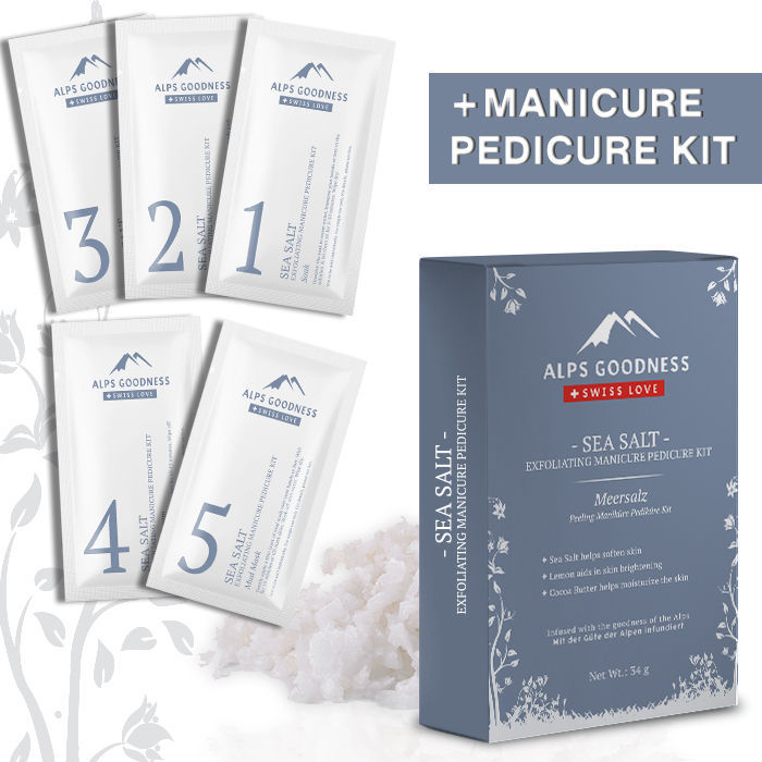 Alps goodness sea salt exfoliating manicure pedicure kit (34 g)