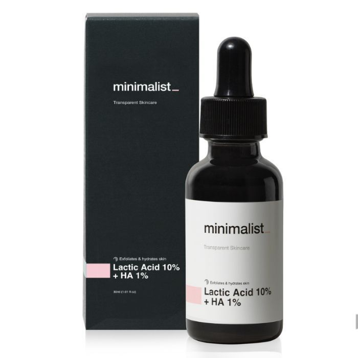Minimalist AHA BHA 10% Face Exfoliator With lactic acid + glycolic acid + salicylic acid for Radiant. Youthful skin ( 30 ml)