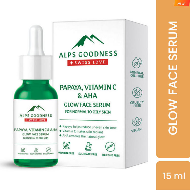 Alps Goodness Vitamin C serum with Papaya & AHA for Glow for Normal to Oily Skin (15ml)