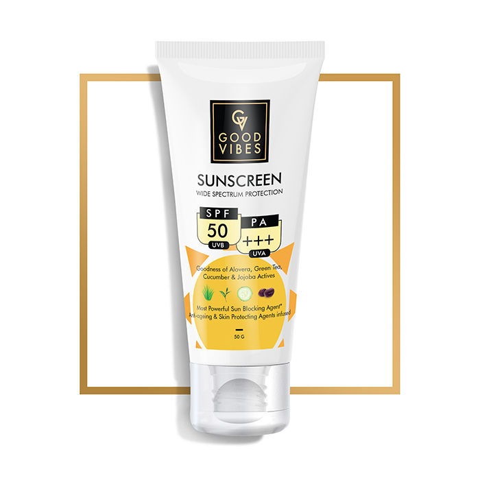 Good Vibes Wide Spectrum Protection Sunscreen with SPF 50  (50g)