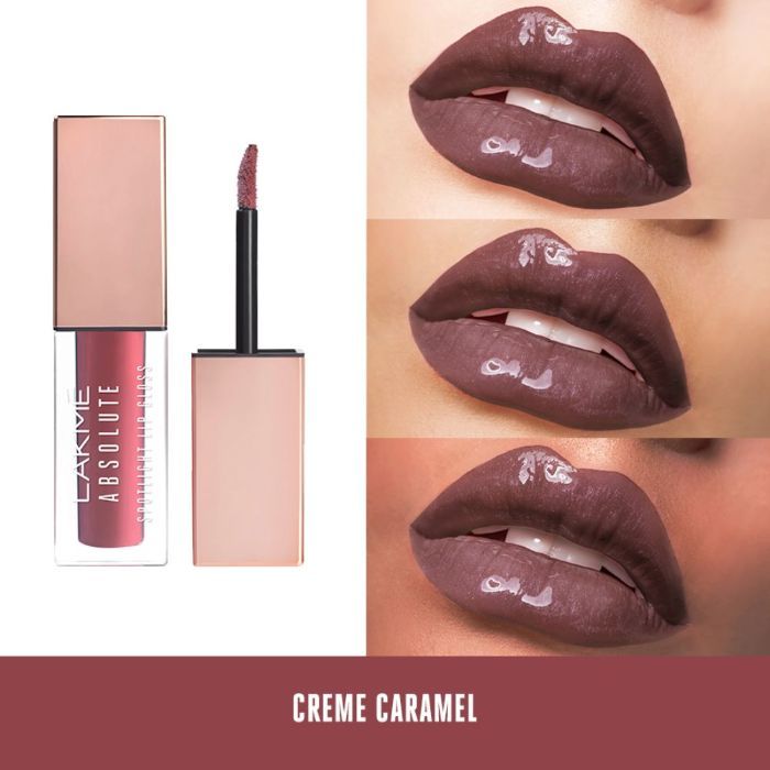 Lakme Absolute Spotlight Lip Gloss, Creme Caramel(4ml)