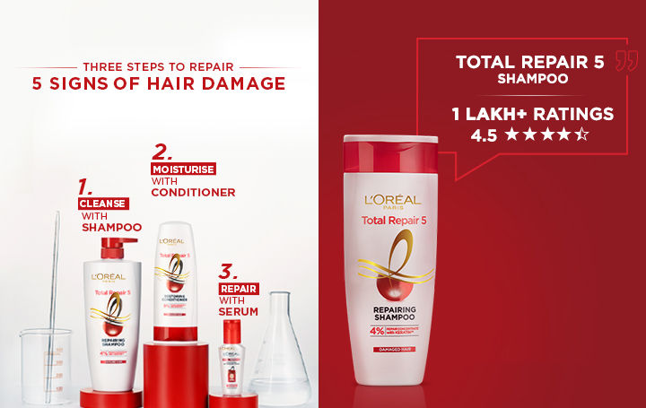 Buy L'Oreal Paris Total Repair 5 Shampoo (1000 ml) Online