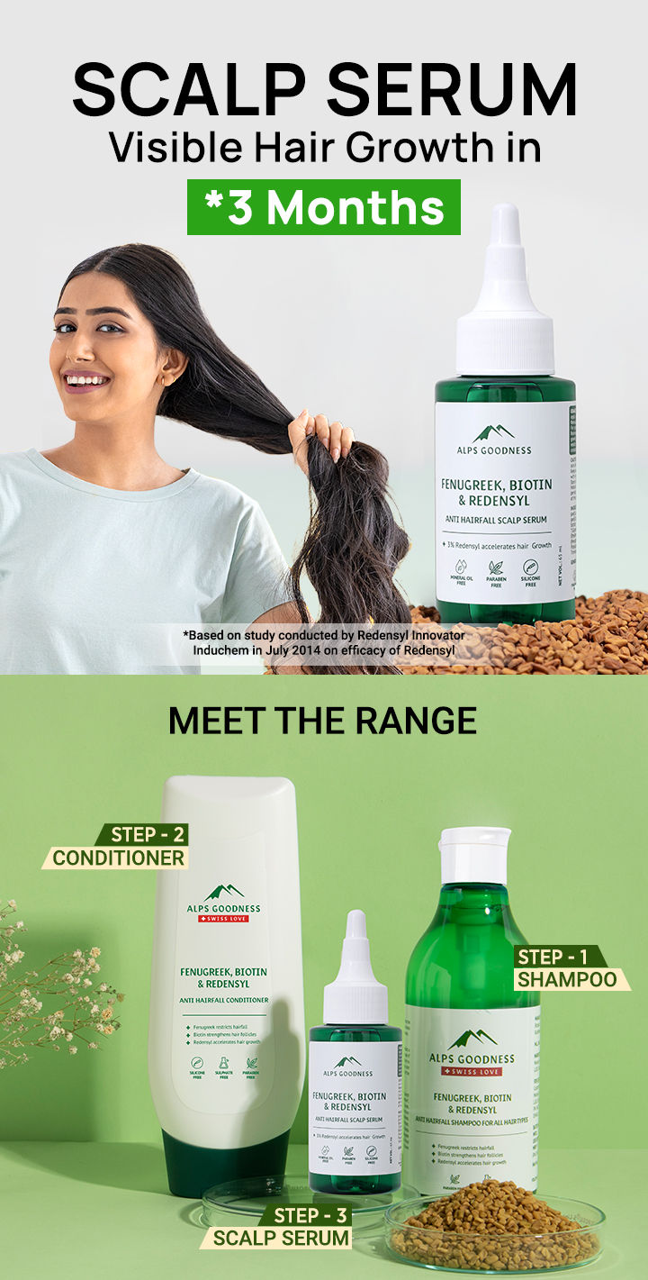 Alps Goodness Fenugreek Biotin And Redensyl Anti Hairfall Scalp Serum 65 Ml 