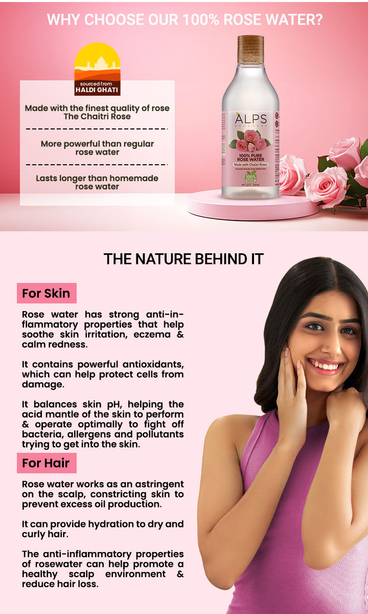 Alps Goodness 100 Pure Rose water 300ml