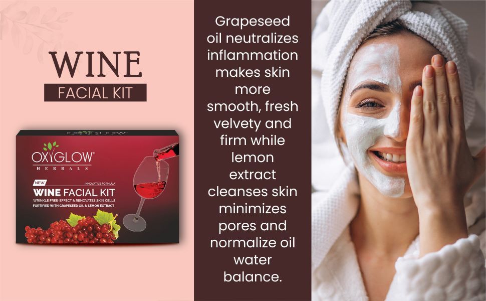OxyGlow Herbals Wine Facial Kit 53 Gm (Pack of 1)
