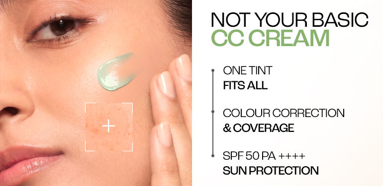 Lakmē 9to5 CC+ Matcha Green CC Cream application visual