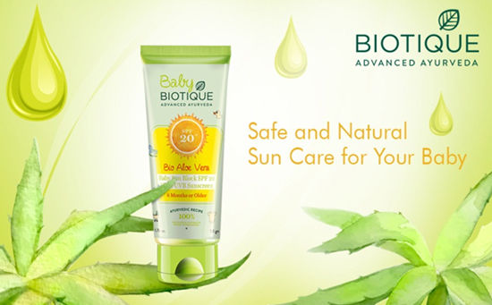 Biotique Bio Ale Vera Baby Sunblockaa Spf 20 Uva Uvb Sun Screen 50 G