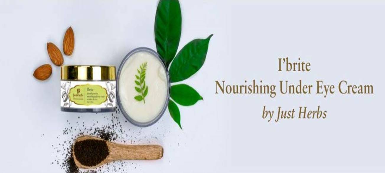 Buy Just Herbs I’Brite AlmondGreen Tea Nourishing Under Eye Cream (50 g) Online Purplle