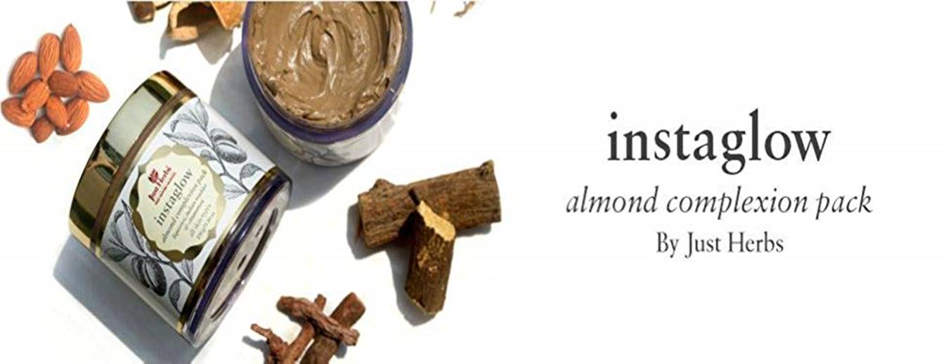 Buy Just Herbs Instaglow Almond Complexion Pack (50 g) Online Purplle