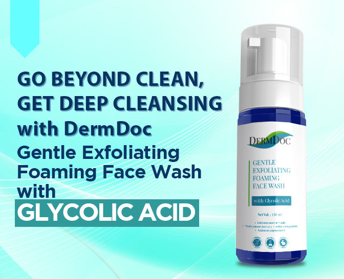 Buy DermDoc Gentle Exfoliating Foaming Face Wash with Glycolic Acid