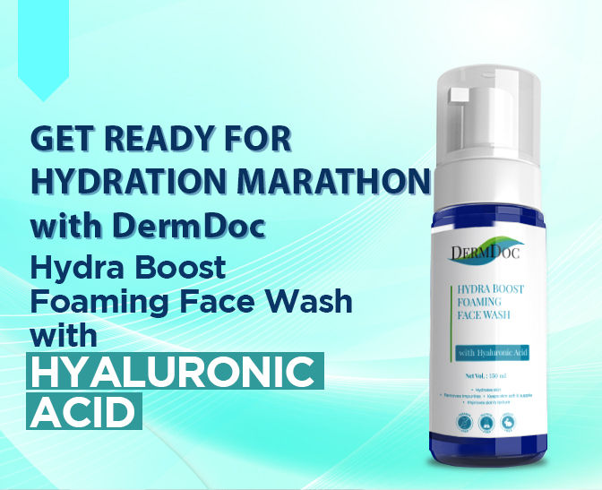 Buy DermDoc Hydra Boost Foaming Face Wash with Hyaluronic Acid (150ml