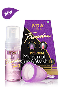 Buy Wow Skin Science Freedom Premium Menstrual Cup Wash Large Online Purplle