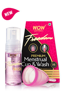 Buy Wow Skin Science Freedom Premium Menstrual Cup Wash Medium Online Purplle