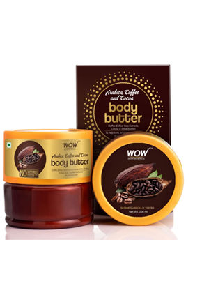 WOW Skin Science Arabica Coffee and Cocoa Body Butter which fade scars and remove dullness.