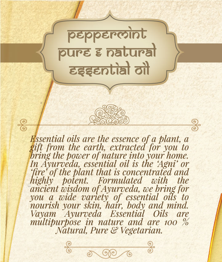 Buy Vayam Ayurveda 100 Pure Peppermint Essential Oil (10 ml) Online