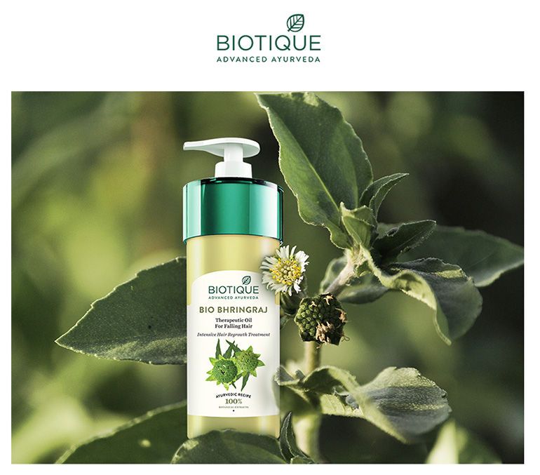 Buy Biotique Bio Bhringraj Therapeutic Oil For Falling Hair (800 ml) Online  | Purplle