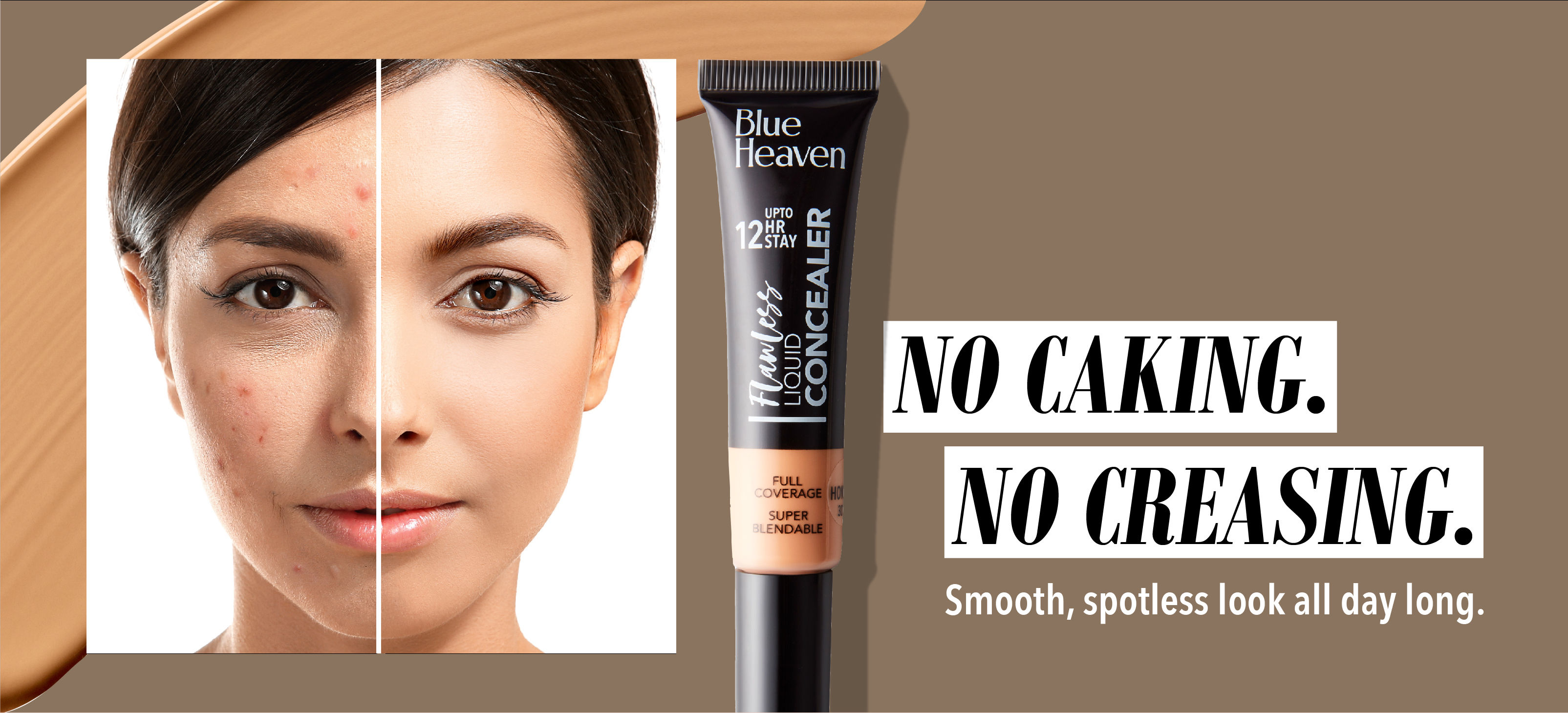 Buy Blue Heaven Flawless liquid concealer Caramel, 401 Online Purplle