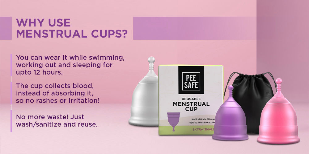 PEESAFE Menstrual Cups Large - Size B | 18 Years & Above (Have Given Birth  Vaginally) | Period Cup | Menstrual Cup | 100% Medical Grade Silicone 