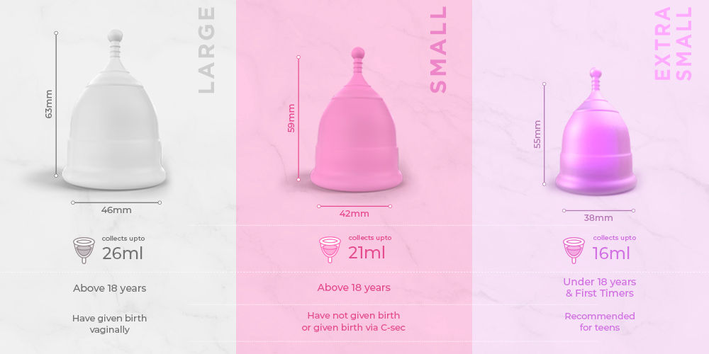 PEESAFE Menstrual Cups Large - Size B | 18 Years & Above (Have Given Birth  Vaginally) | Period Cup | Menstrual Cup | 100% Medical Grade Silicone 