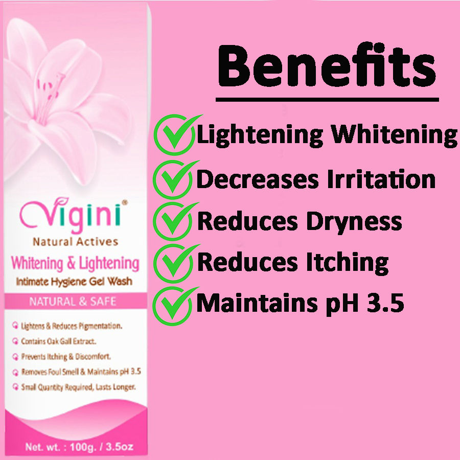 Buy Vigini 100 Natural Actives Vaginal Lightening Whitening Intimate Feminine Hygiene Gel Wash