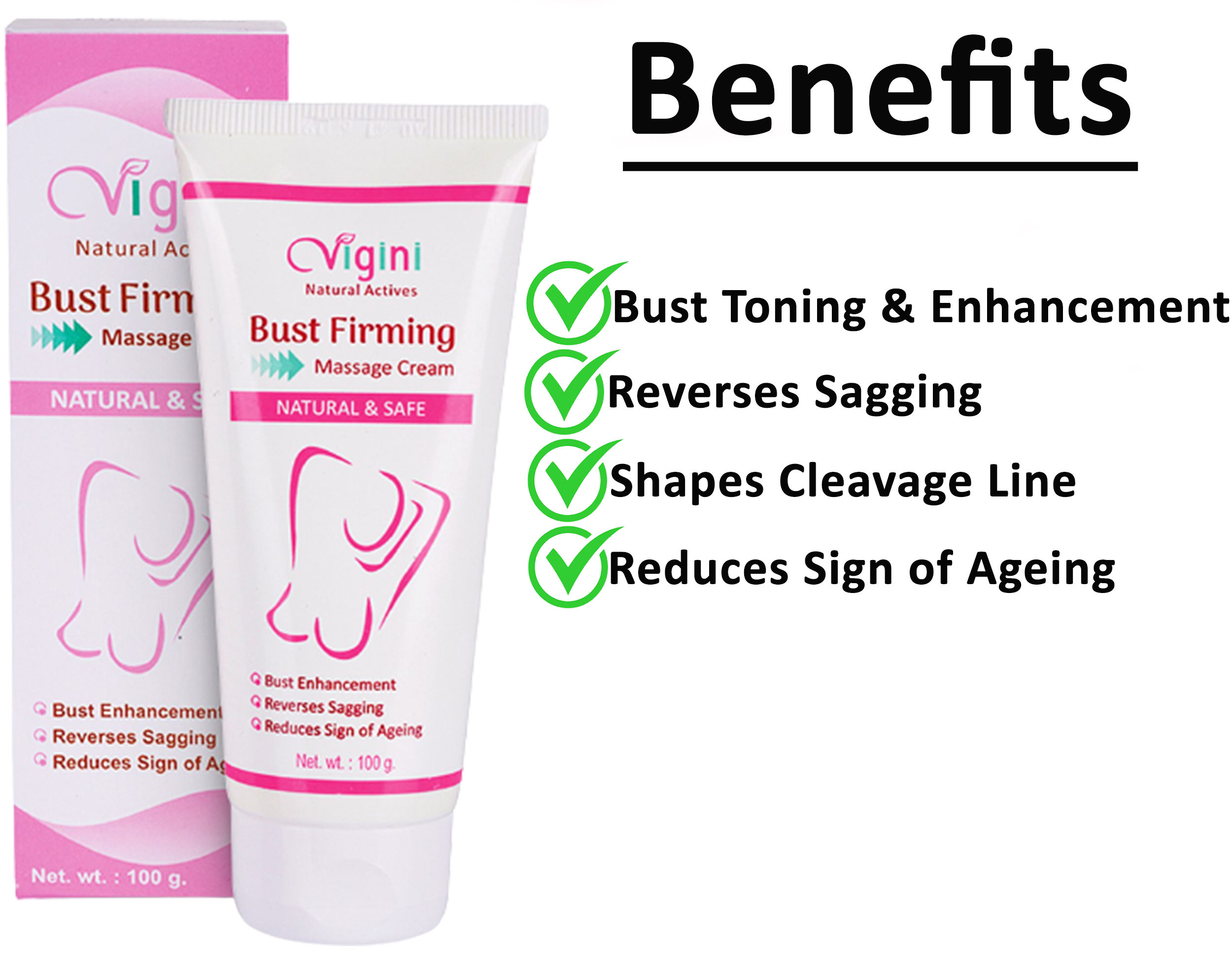Buy Vigini 100 Natural Actives Breast Bust Body Shaping Toner Firming Tightening Gel Cream for