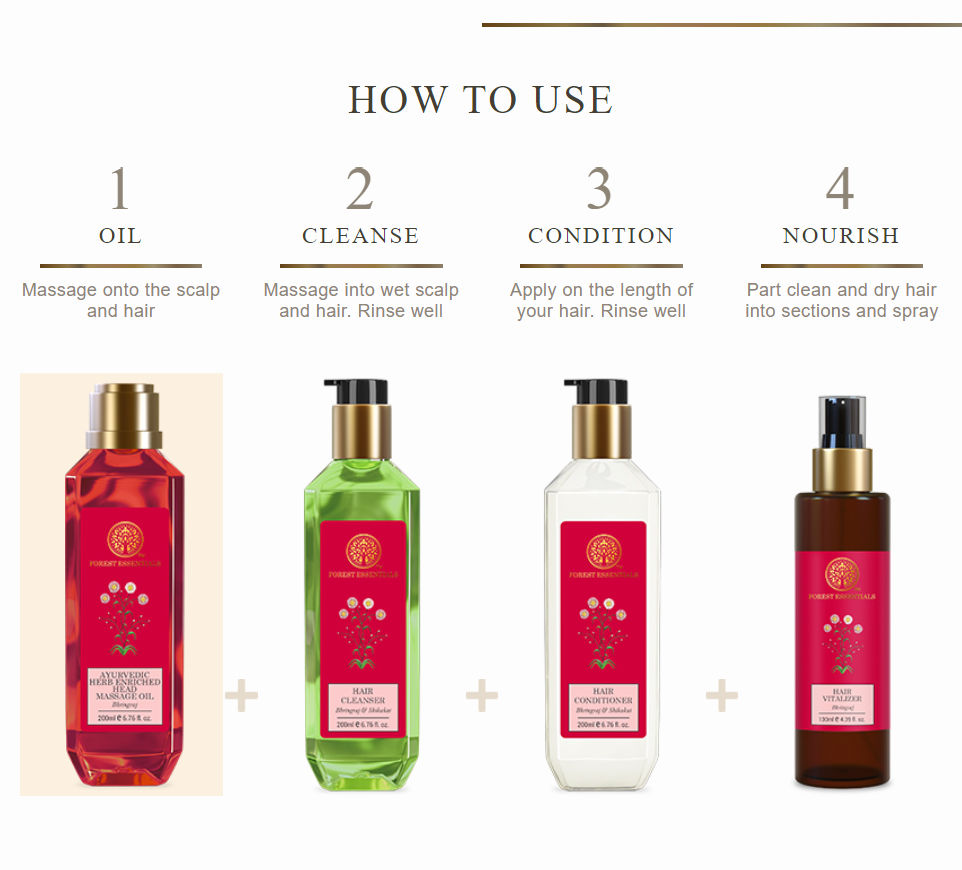 Forest Essentials Ayurvedic Herb Enriched Head Massage Oil Bhringraj 200 ml