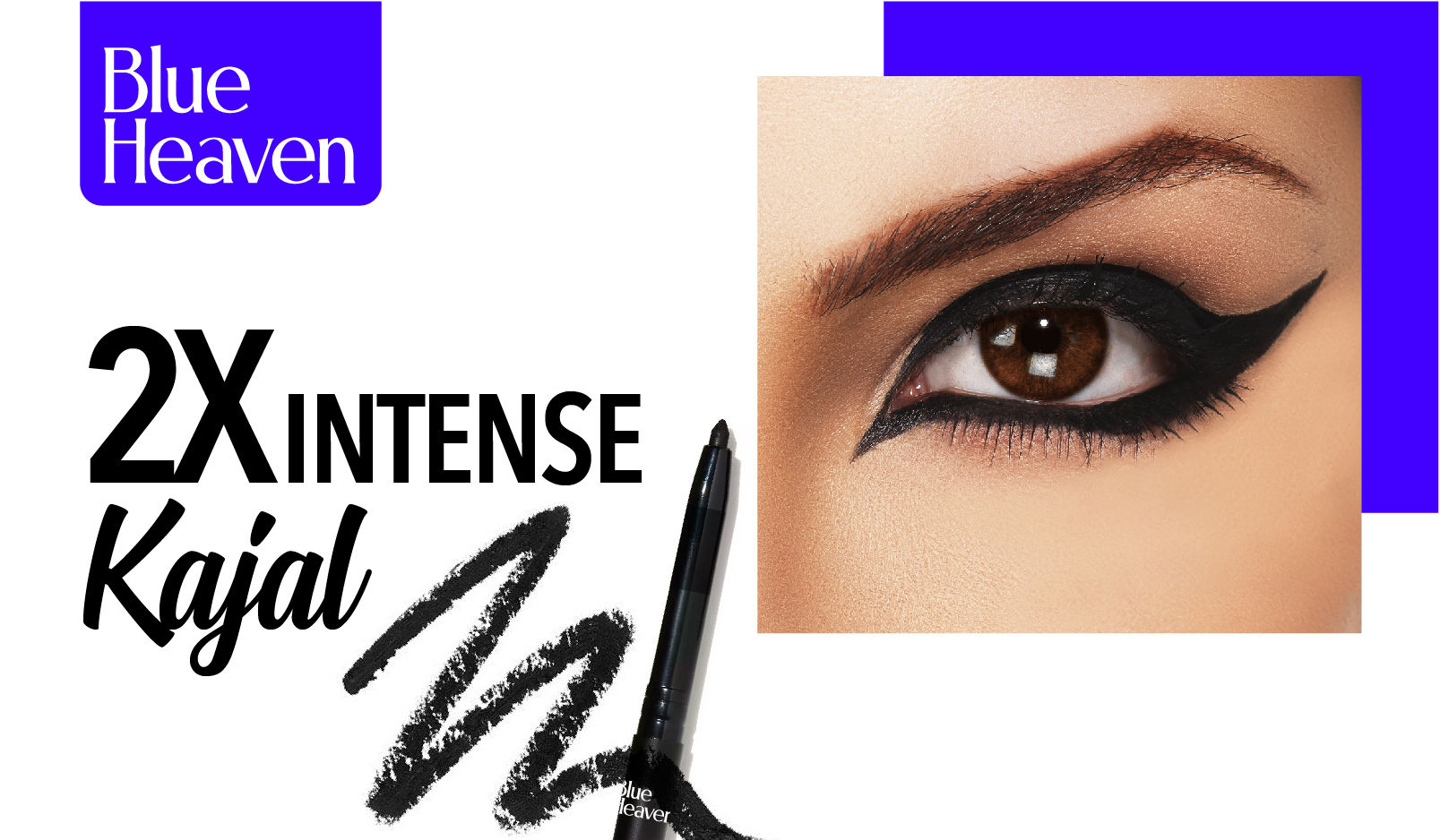 Buy Blue Heaven 2x Intense Kajal Black Shock Online Purplle
